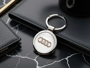 Audi Key Chain Holder Sturdy Metallic Alloy